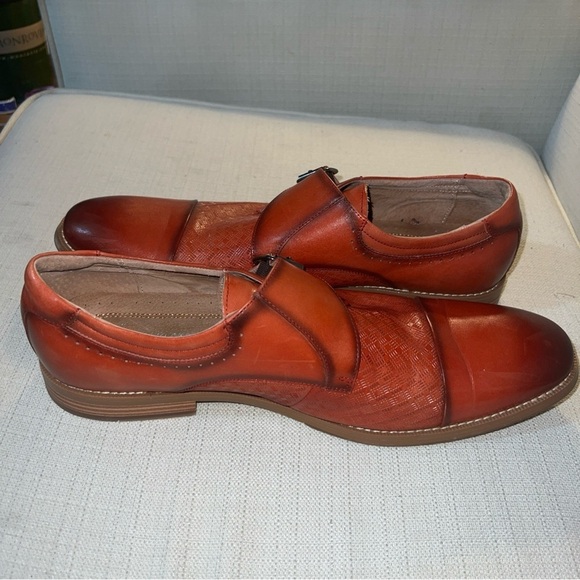 Stacy Adams Fenwick Cap Toe Monk Strap Oxford, 13W, Burnt Orange - Picture 8 of 12